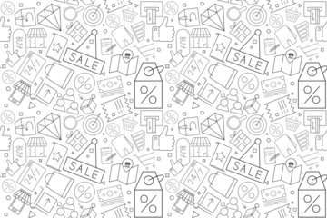 Obraz premium Vector sale pattern. Sale seamless background