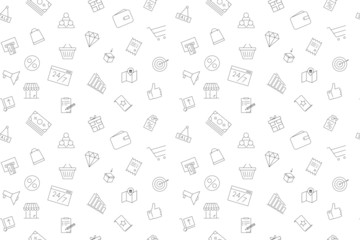 Vector sale pattern. Sale seamless background