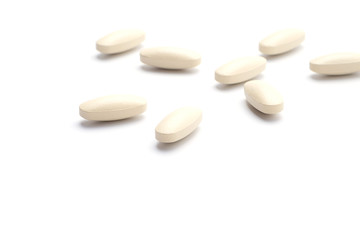 Fototapeta na wymiar Pill on white background