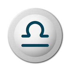 runder realistische Schaltfläche - Sternzeichen Waage