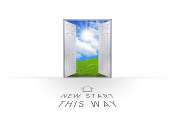 Naklejka premium This Way - New Start
