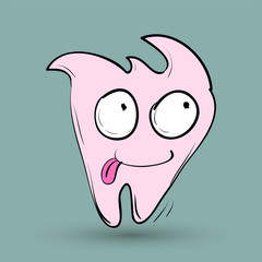 Funny monster. Suitable for childrens stories and fairy tales.