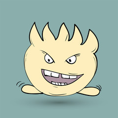 Funny monster. Suitable for childrens stories and fairy tales.