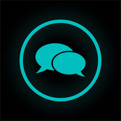 Neon Button rund - Dialog