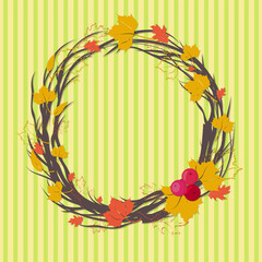 Autumn bright background with yellow leaves and place for your place. Autumn mood.