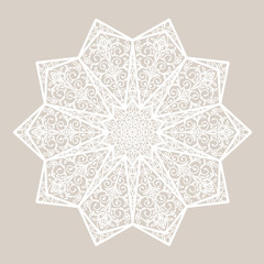 Circular pattern in white color