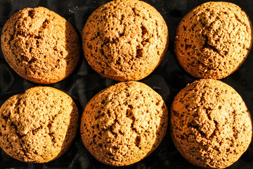 Cookies on a baking sheet in the oven