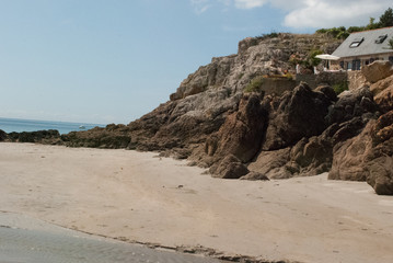 Fototapeta na wymiar House on cliff Brittany
