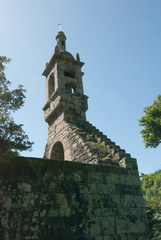 Fototapeta na wymiar Ruined Brittany church steeple