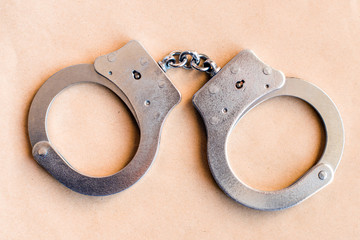 Handcrafts close-up as a symbol of security and punishment of crimes