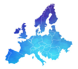 Europa Karte - Aquarell