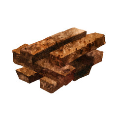 Watercolor illustration. Toast to the beer.