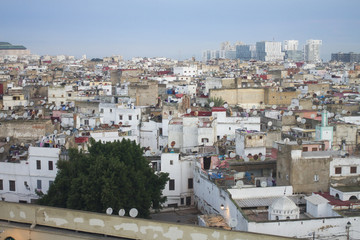 City view of Casablanca, Morocco from the top