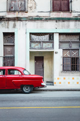 Havana Cuba street with car