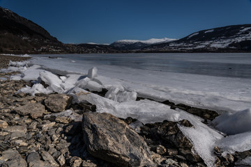 Frozen lake