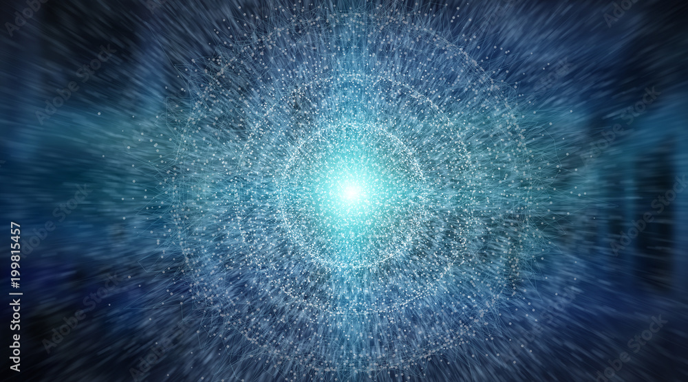 Poster digital network connection sphere interface 3d rendering