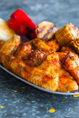 chicken wings BBQ grill
