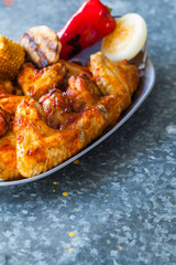 chicken wings BBQ grill
