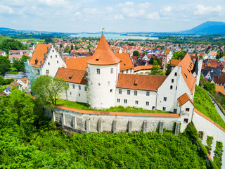 Obraz premium Fussen town aerial view