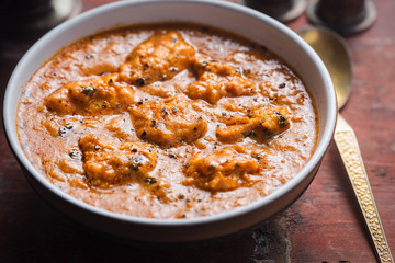 Butter chicken curry with tender chicken breast