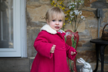 Girl in Pink Coat