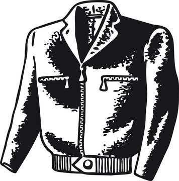 Leather Jacket, Retro Vector Illustration