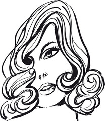 Special lady, Retro Vector Illustration