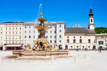 Residenzplatz square in Salzburg