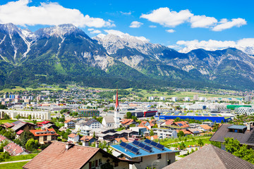 Innsbruck aerial panoramic view