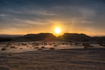The Desert of AL Ula - Sunset - Madain Saleh