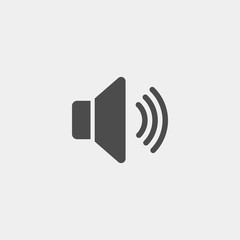 Sound flat vector icon. Volume flat vector icon. Loudspeaker flat vector icon