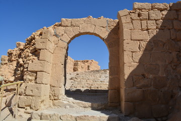 The Byzantine Gate from the old city of Masada in Israel