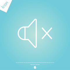 Mute sound vector icon