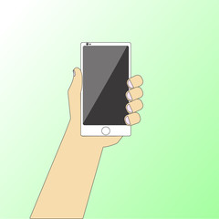 Hand holding a mobile