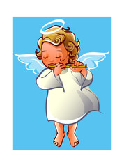 girl with wings and halo