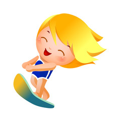 Girl surfing