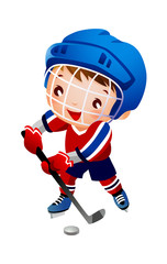 Boy ice hockey player 