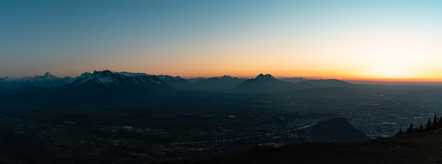 Pano Tennengebirge und Salzburg