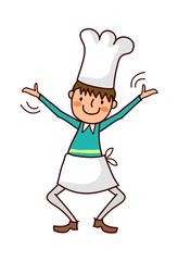 Portrait of Boy in chef uniform