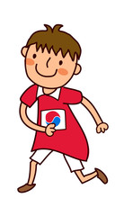 Portrait of Boy running