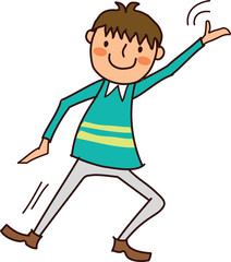 Portrait of Boy dancing