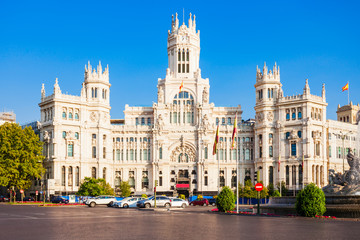 Fototapeta na wymiar Cybele Palace in Madrid city centre, Spain