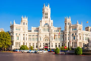Deurstickers Cybele Palace in Madrid city centre, Spain © saiko3p