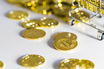 Scattered coins. Left