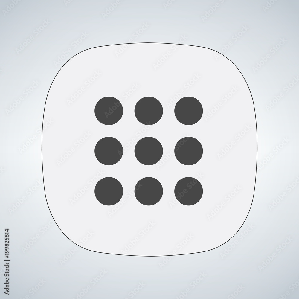 Aufkleber navigation button for apps. vector illustration isolated on modern background.