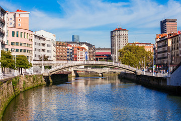 Nervion River embankment in Bilbao