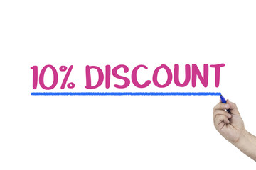 Ten percent, 10 discount concept