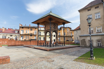 bima, remnant of the Jewish synagogue in Tarnow / Poland