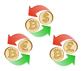 exchange bitcoin to dollar ,euro and british pound