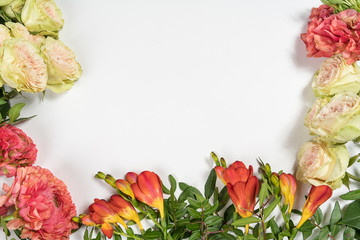 flowers on a white background